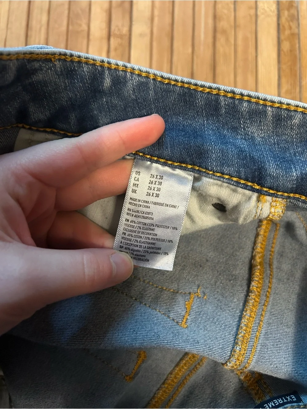 American Eagle Outfitters Men’s 26x30 Original Straight Leg Western Cowboy Jeans